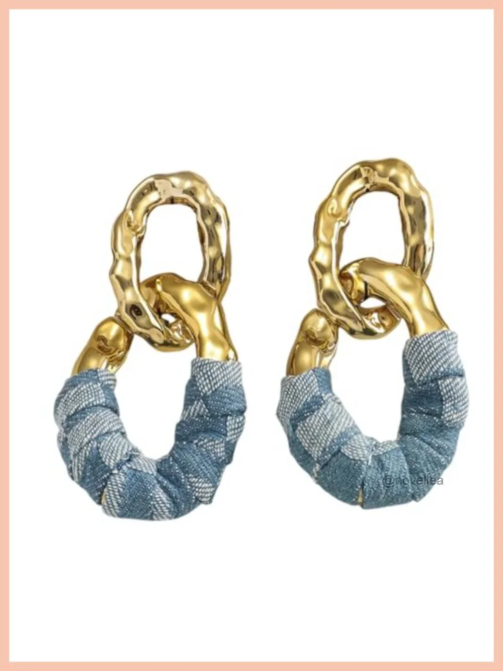 Chunky Gold Acrylic Chain Statement Dangle Earrings for Women